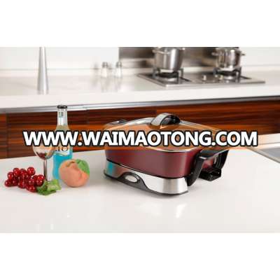 multi funcation ceramic coating electric pan skillet with boil frying bake