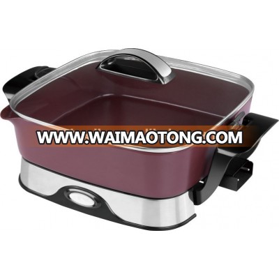 ceramic coating boil frying bake multi-funcation electric skillet