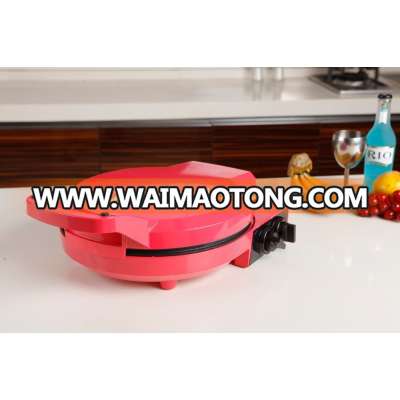 Electric 1800W non-stick coating pizza pancake maker with timer and temperature control